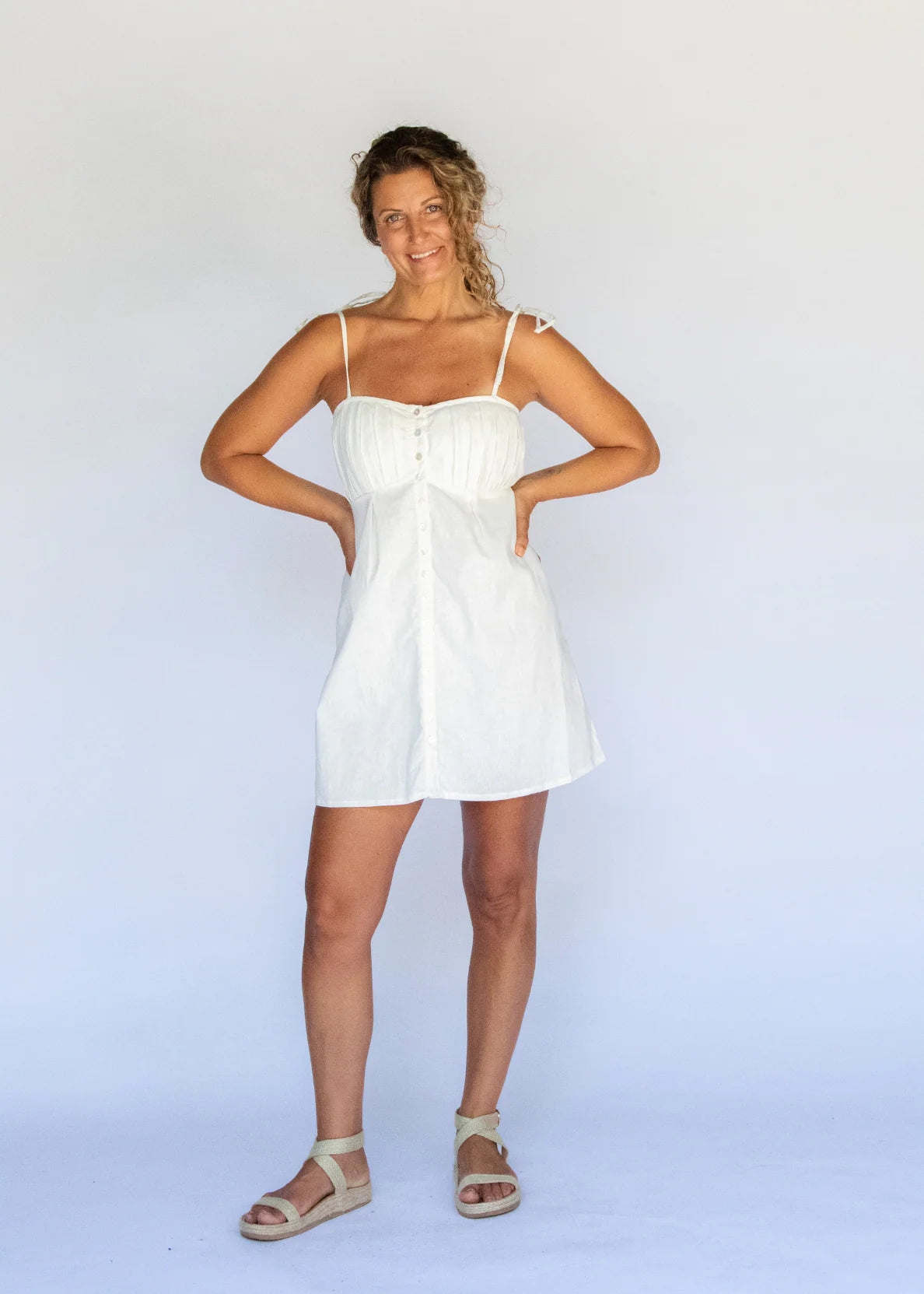 Isla Mini Dress Bone