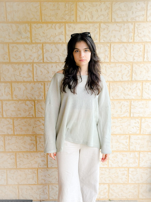 Shoreline Slouch Knit Seafoam