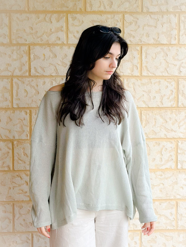 Shoreline Slouch Knit Seafoam