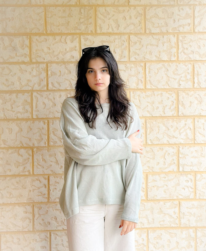 Shoreline Slouch Knit Seafoam