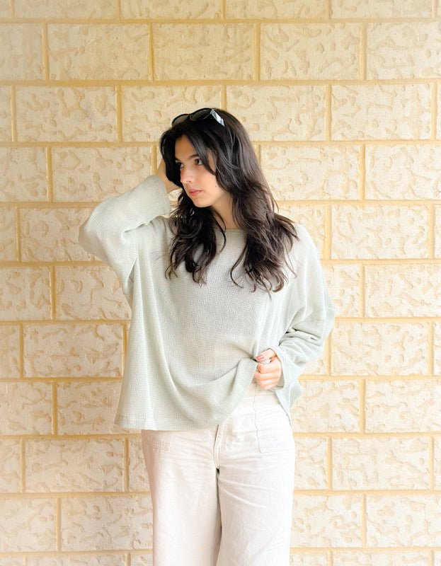 Shoreline Slouch Knit Seafoam