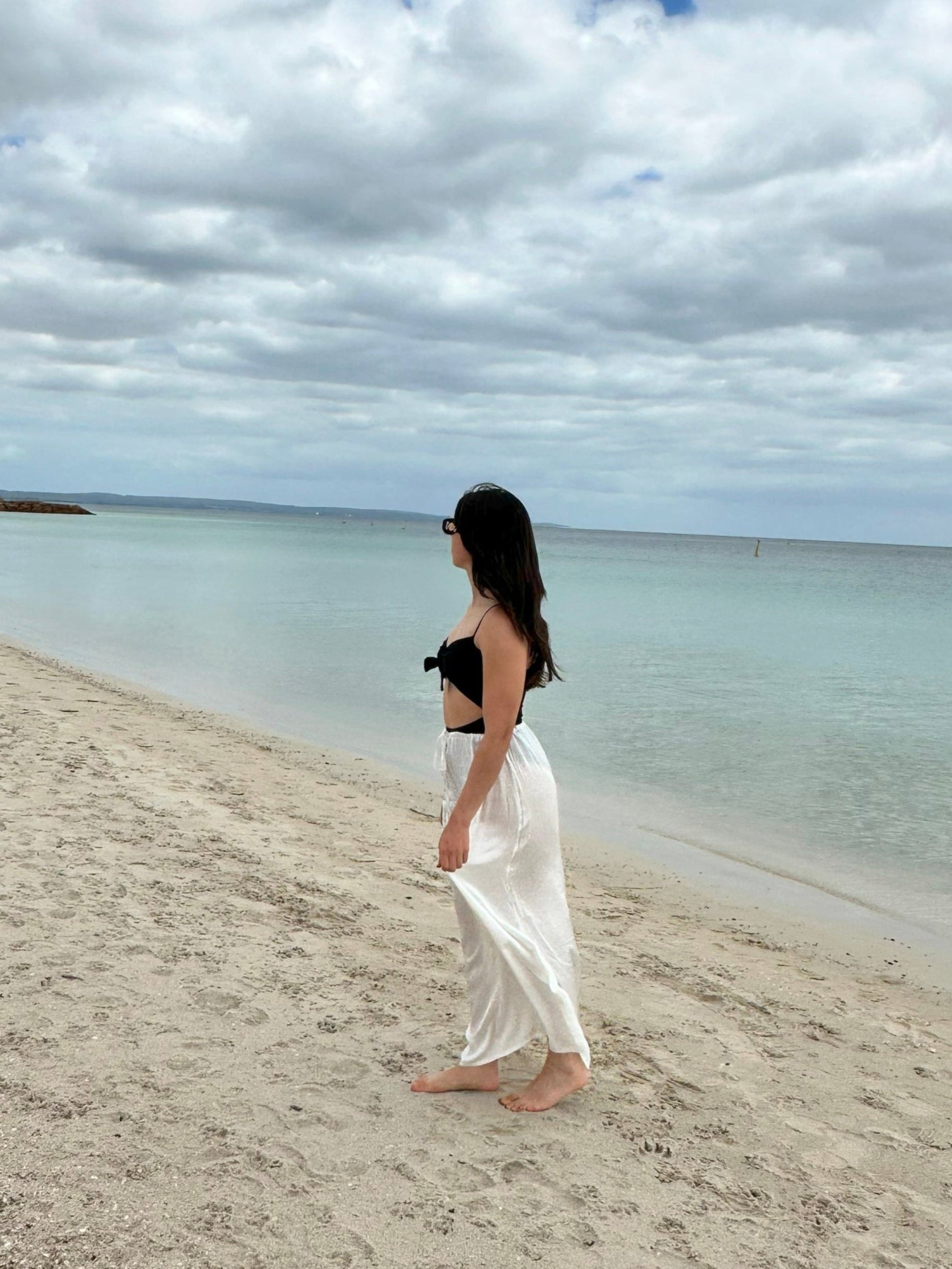 Castaway Maxi Slip Skirt Ivory