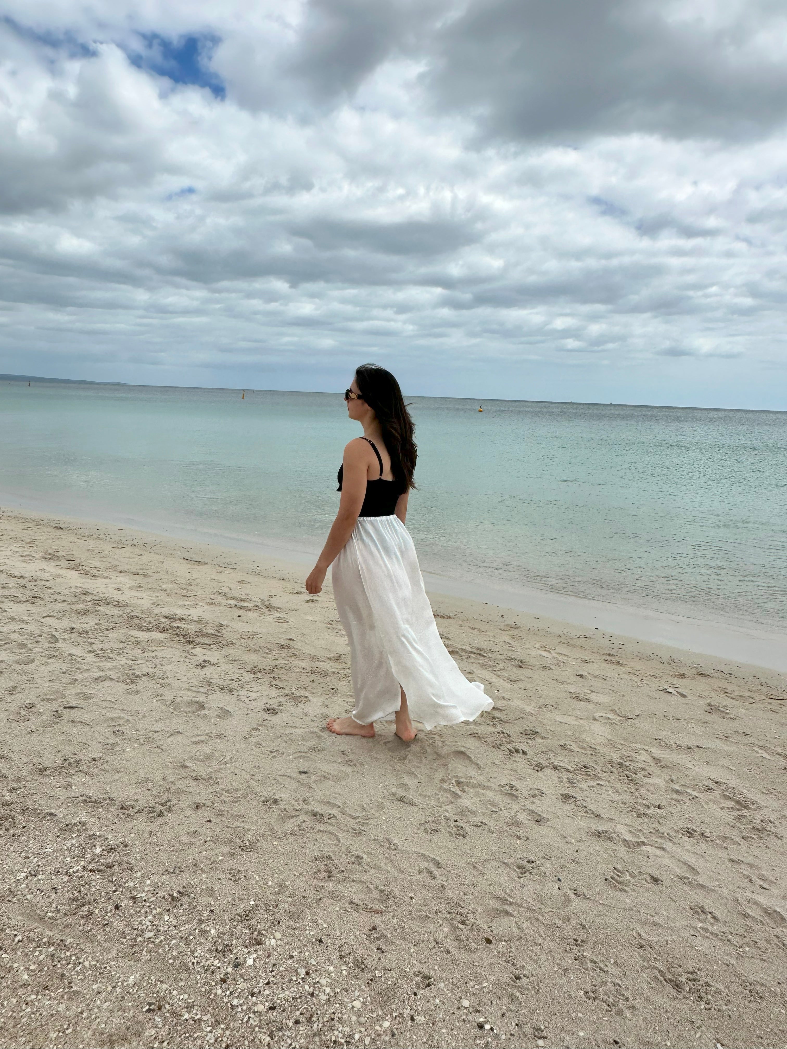 Castaway Maxi Slip Skirt Ivory