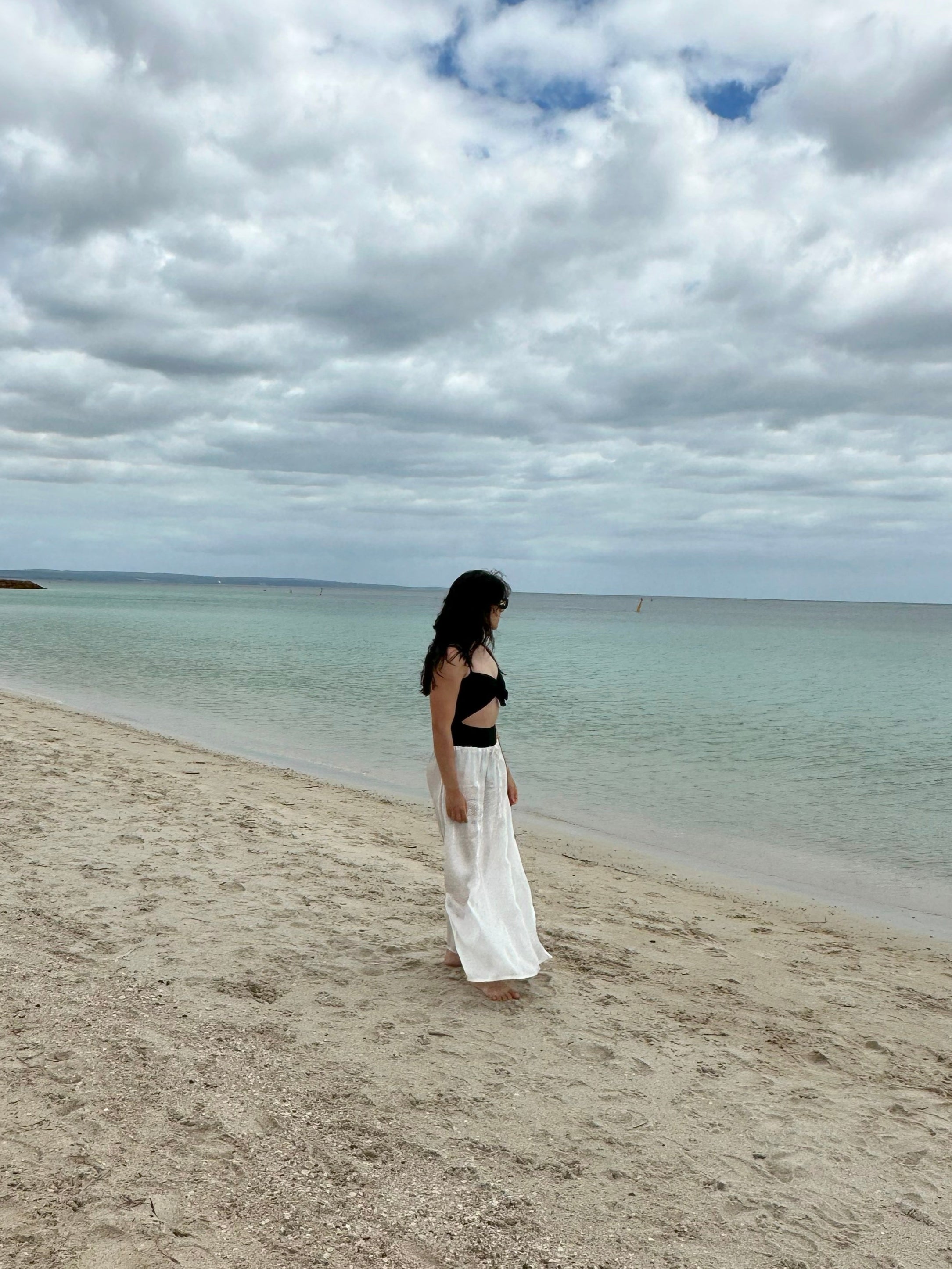 Castaway Maxi Slip Skirt Ivory