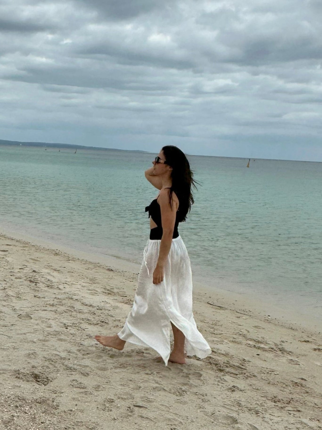 Castaway Maxi Slip Skirt Ivory