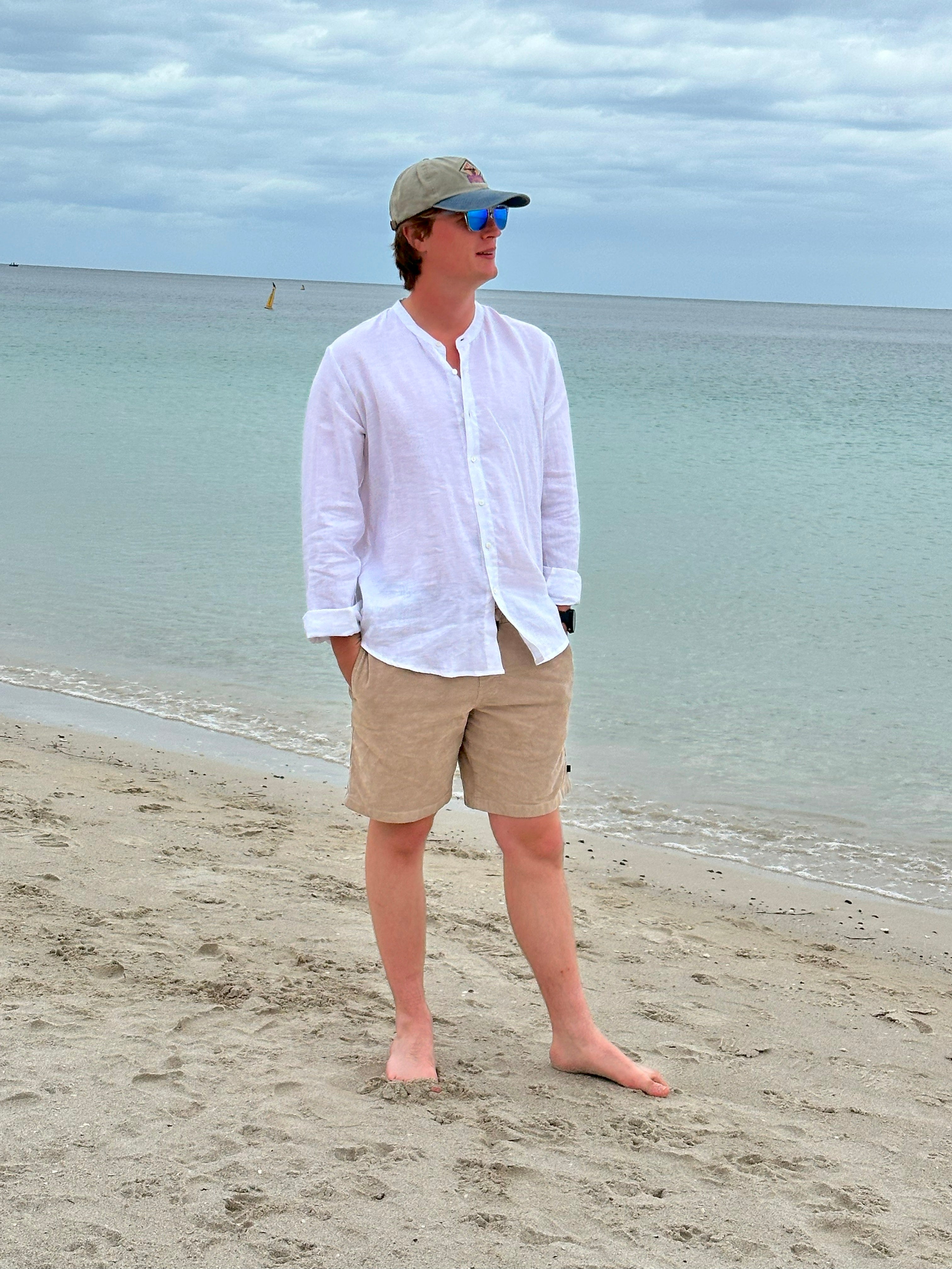 Breakwater Men's Linen Shirt White