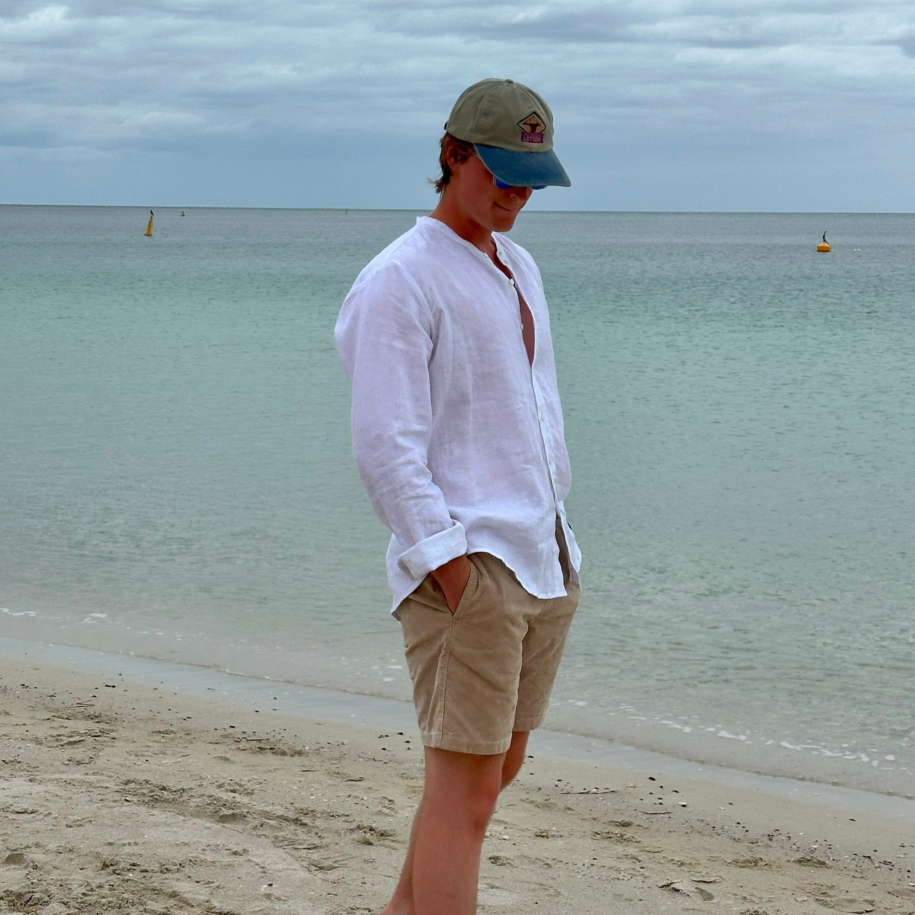 Breakwater Men's Linen Shirt White