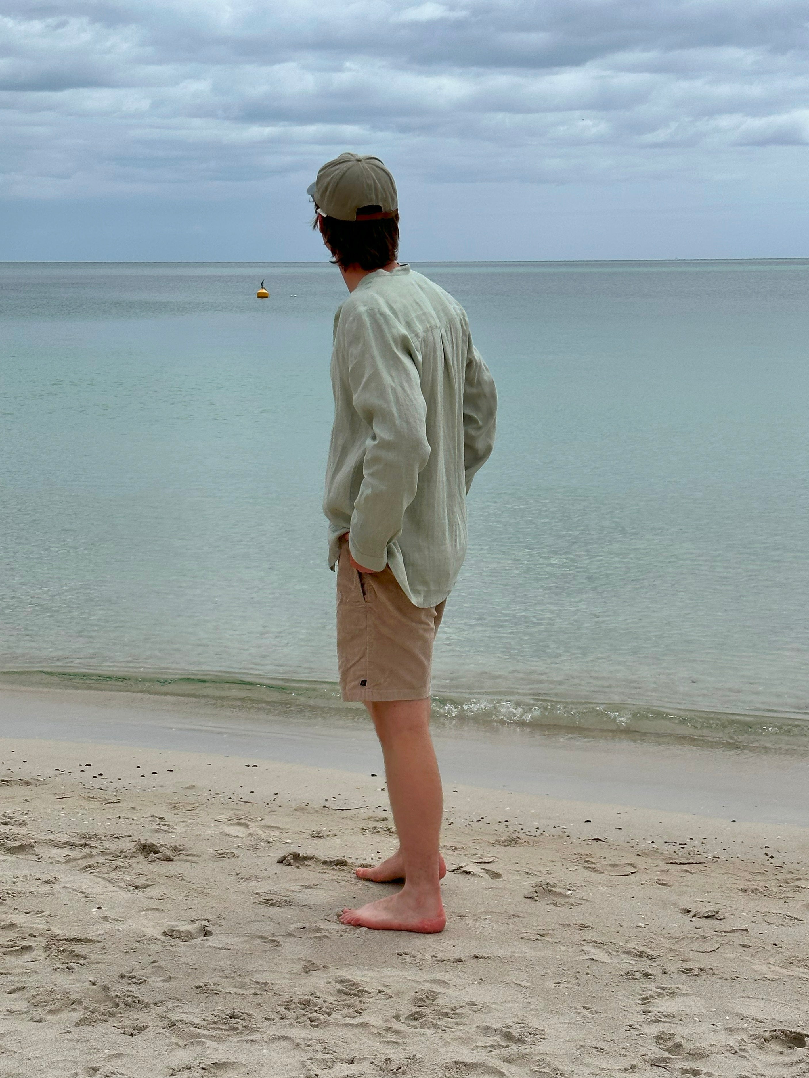 Breakwater Men's Linen Shirt Seafoam