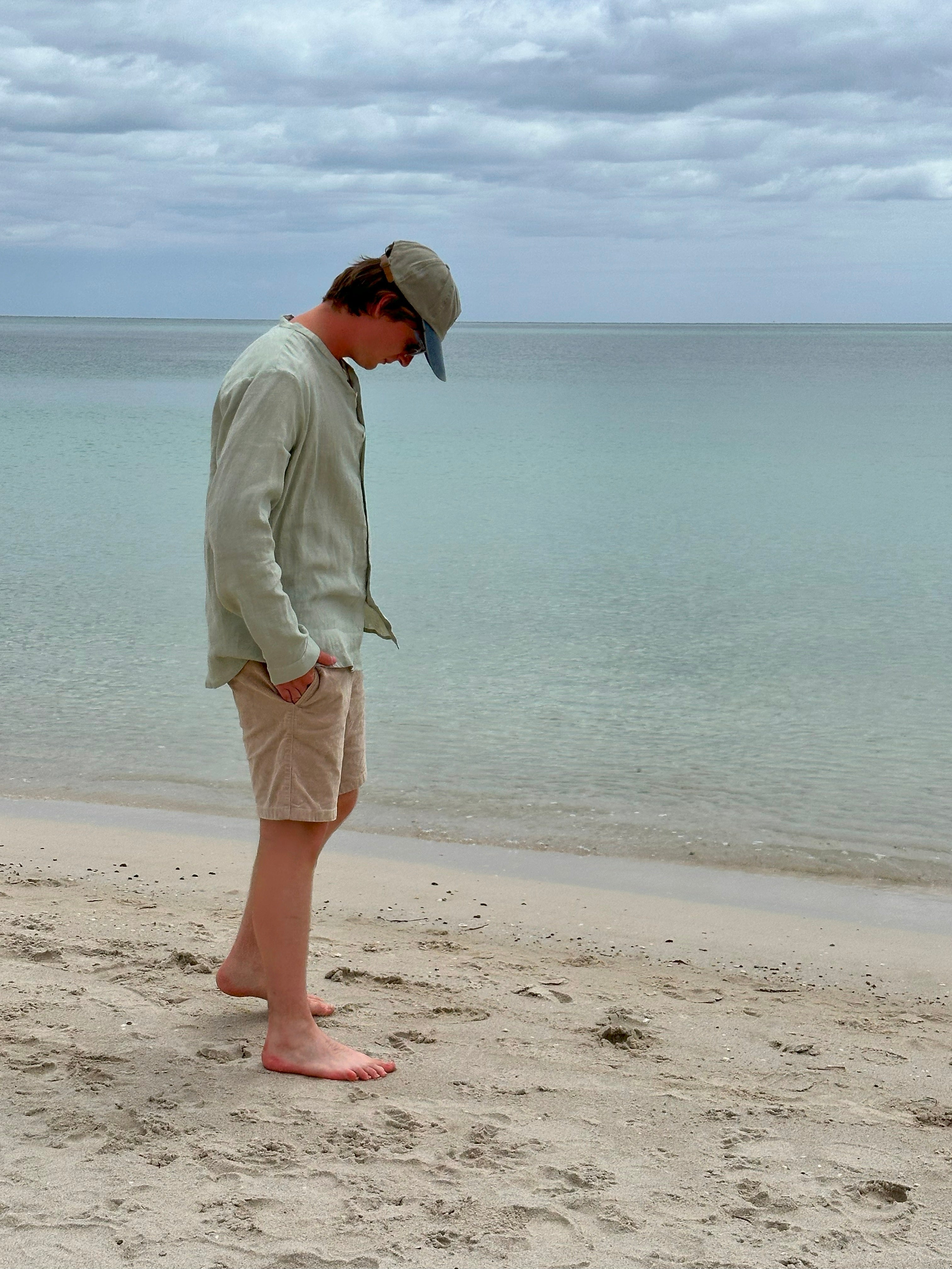 Breakwater Men's Linen Shirt Seafoam