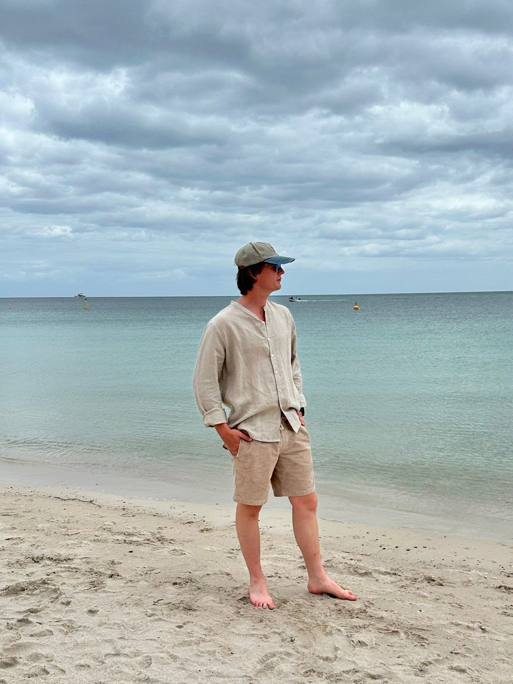 Breakwater Men's Linen Shirt Natural