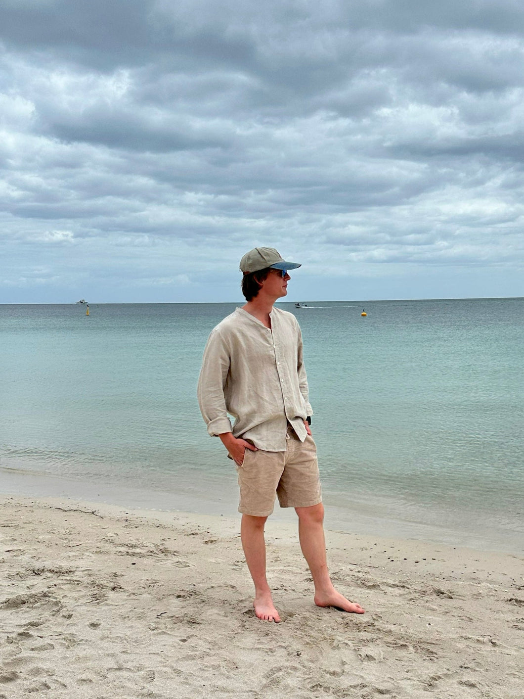 Breakwater Men's Linen Shirt Natural