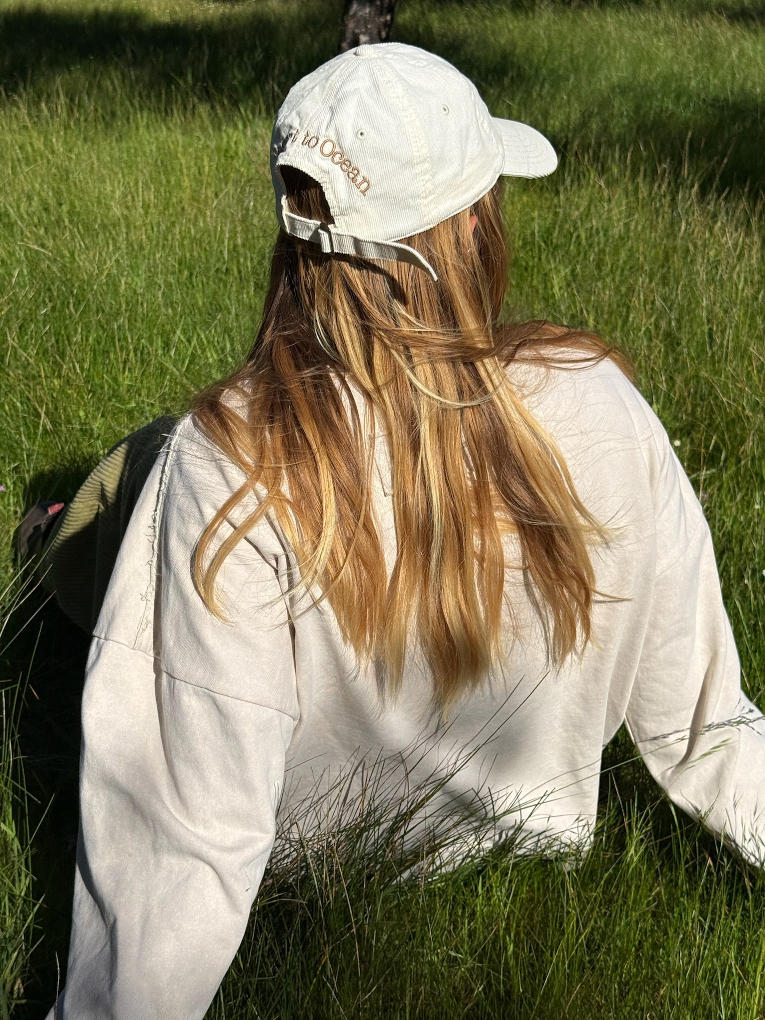 Saltwater Soul Cotton Corduroy Cap Ecru - Desert to Ocean