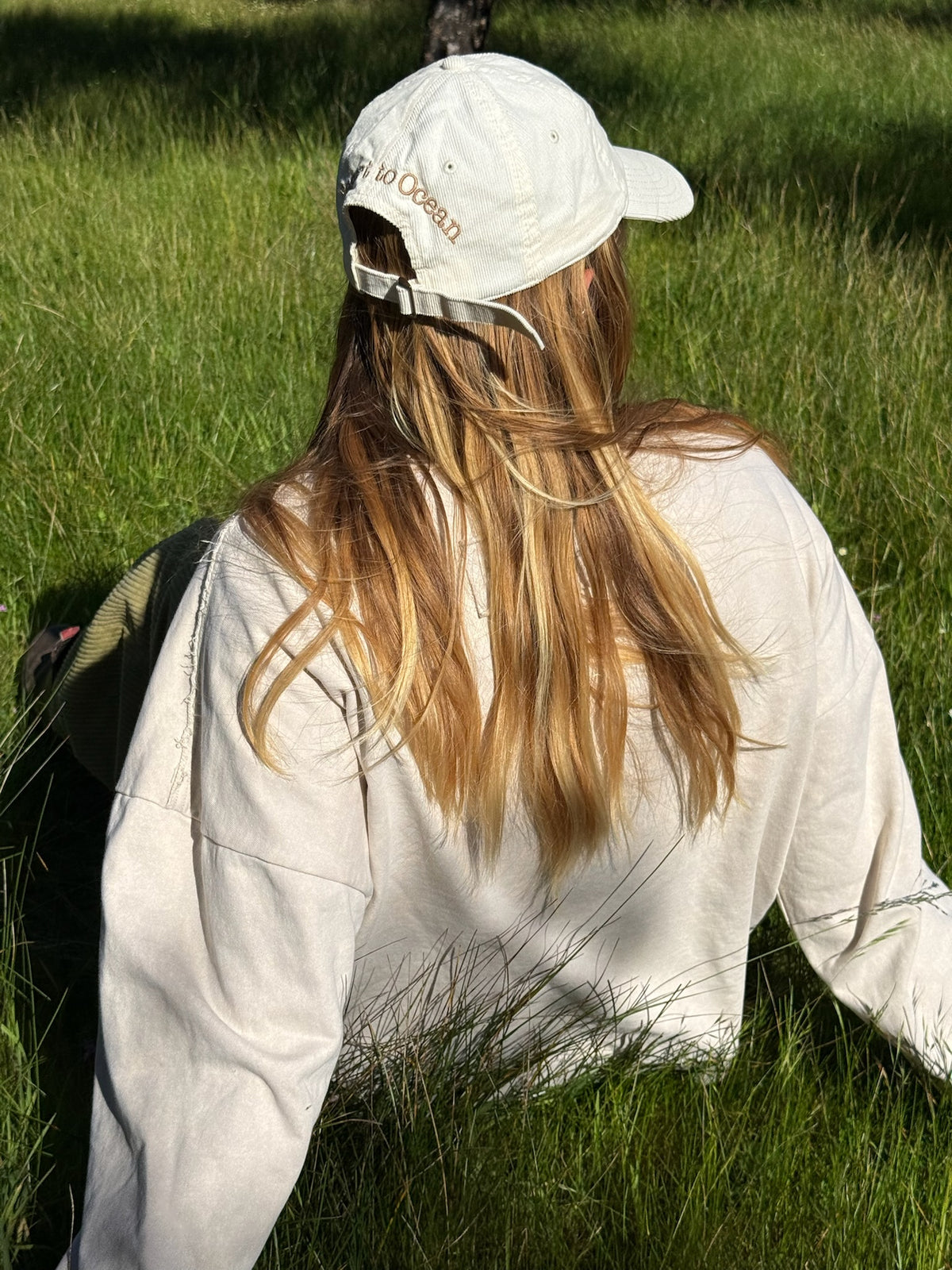 Saltwater Soul Cotton Corduroy Cap Ecru - Desert to Ocean