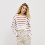Minnie Stripe Terracotta Top 100% Cotton