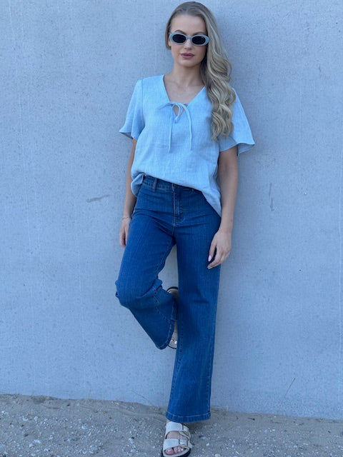 Linen Delight Top - Desert to Ocean