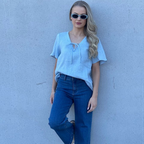 Linen Delight Top - Desert to Ocean