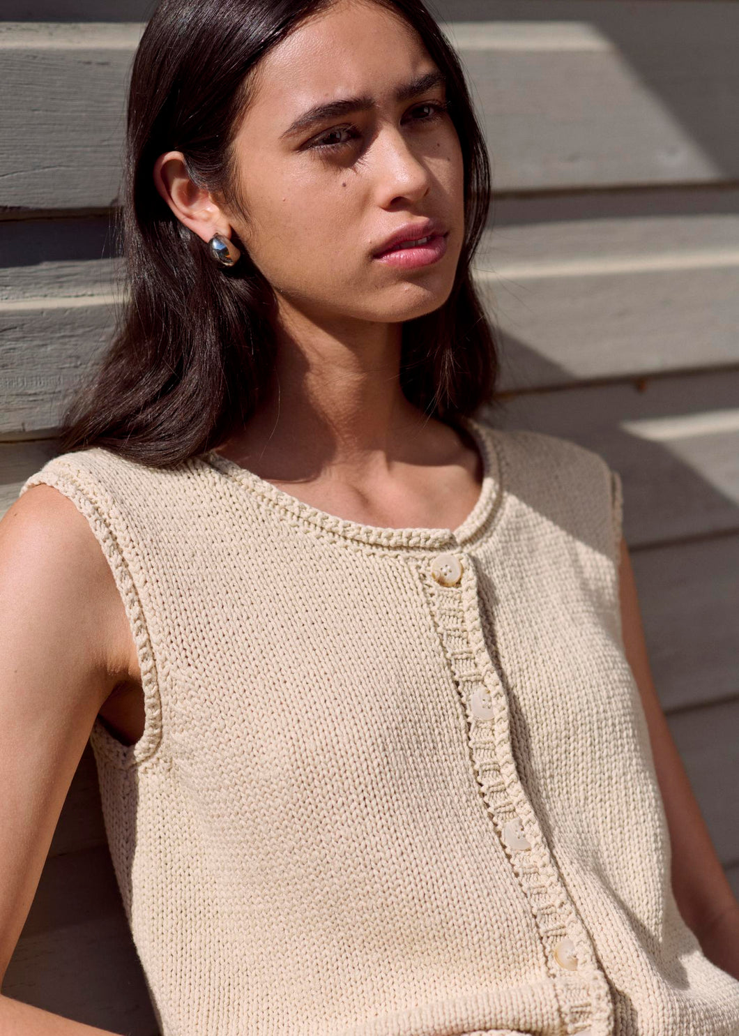 Ava Knit Vest 100% Cotton