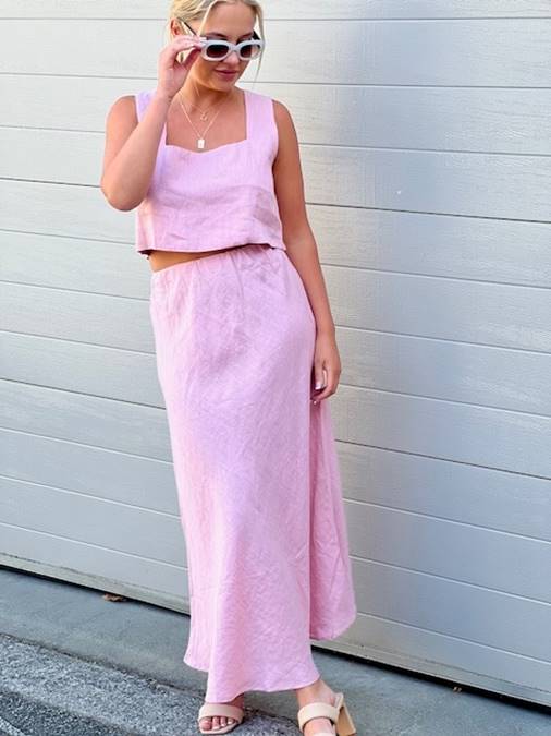 Linen Slip Skirt