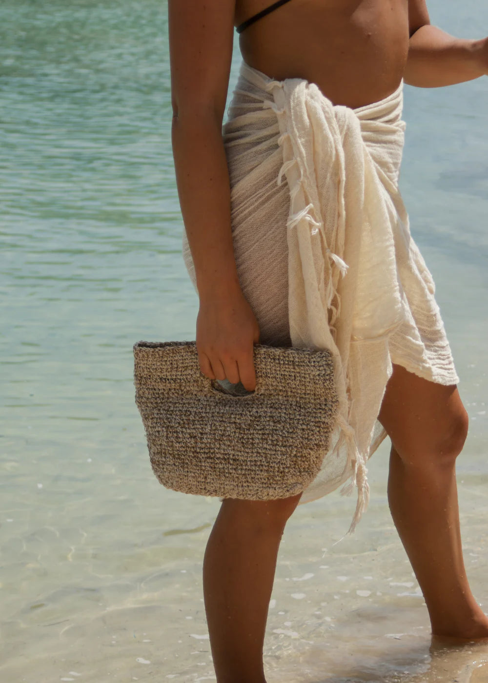 Mini Elle Clutch Bag Natural