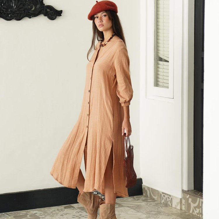 Mimi Shirt Dress Coppertone