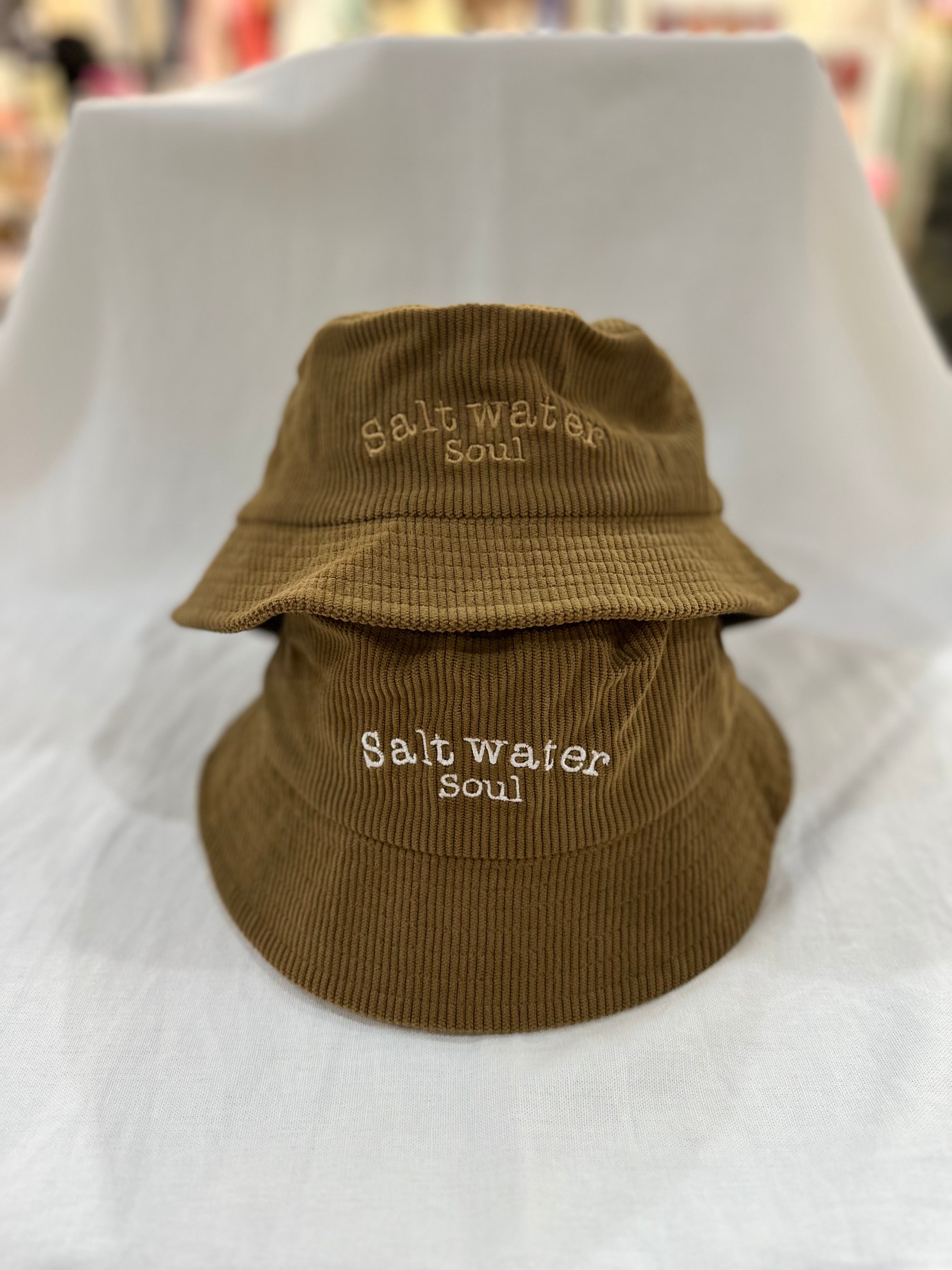 Saltwater Soul Cotton Corduroy Bucket Hat Chestnut - Desert to Ocean