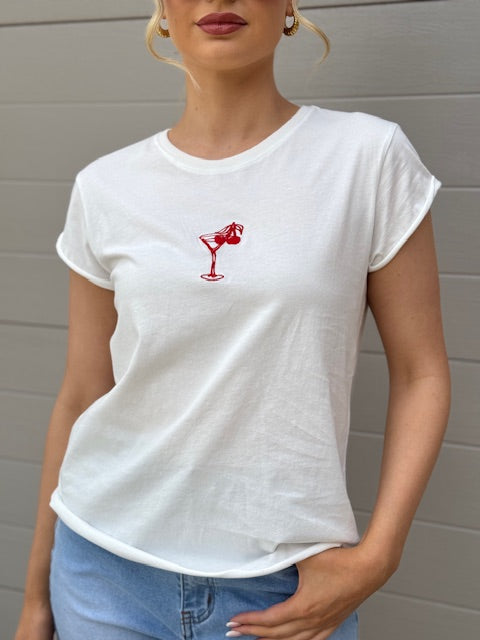 Martini Tee 100% Cotton