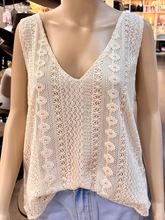 Santorini Knit Tank - Desert to Ocean