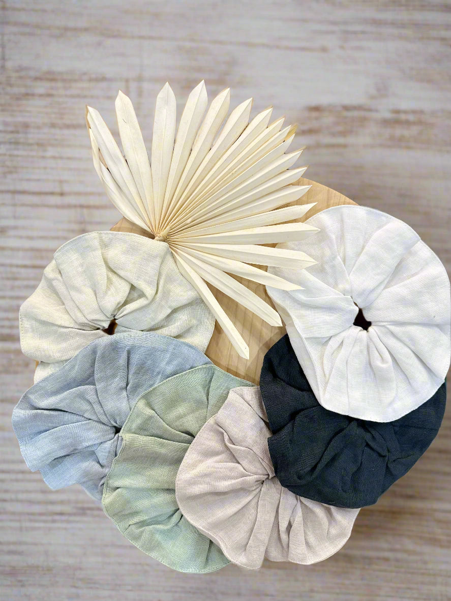 Jumbo DTO Linen Scrunchie