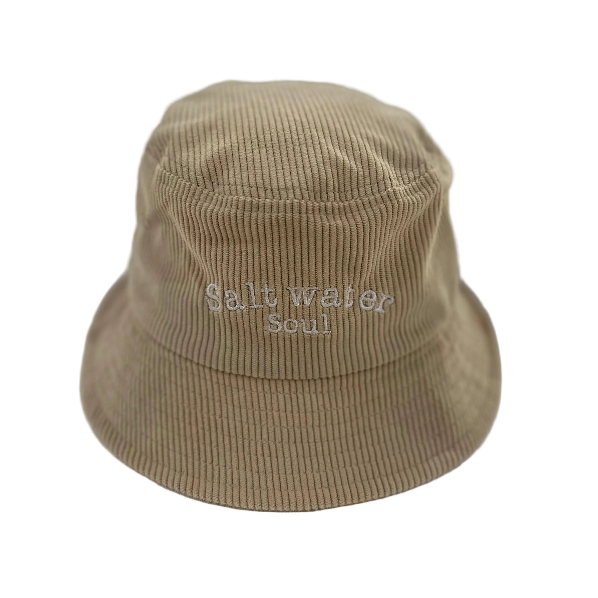 Saltwater Soul Cotton Corduroy Bucket Hat Stone - Desert to Ocean