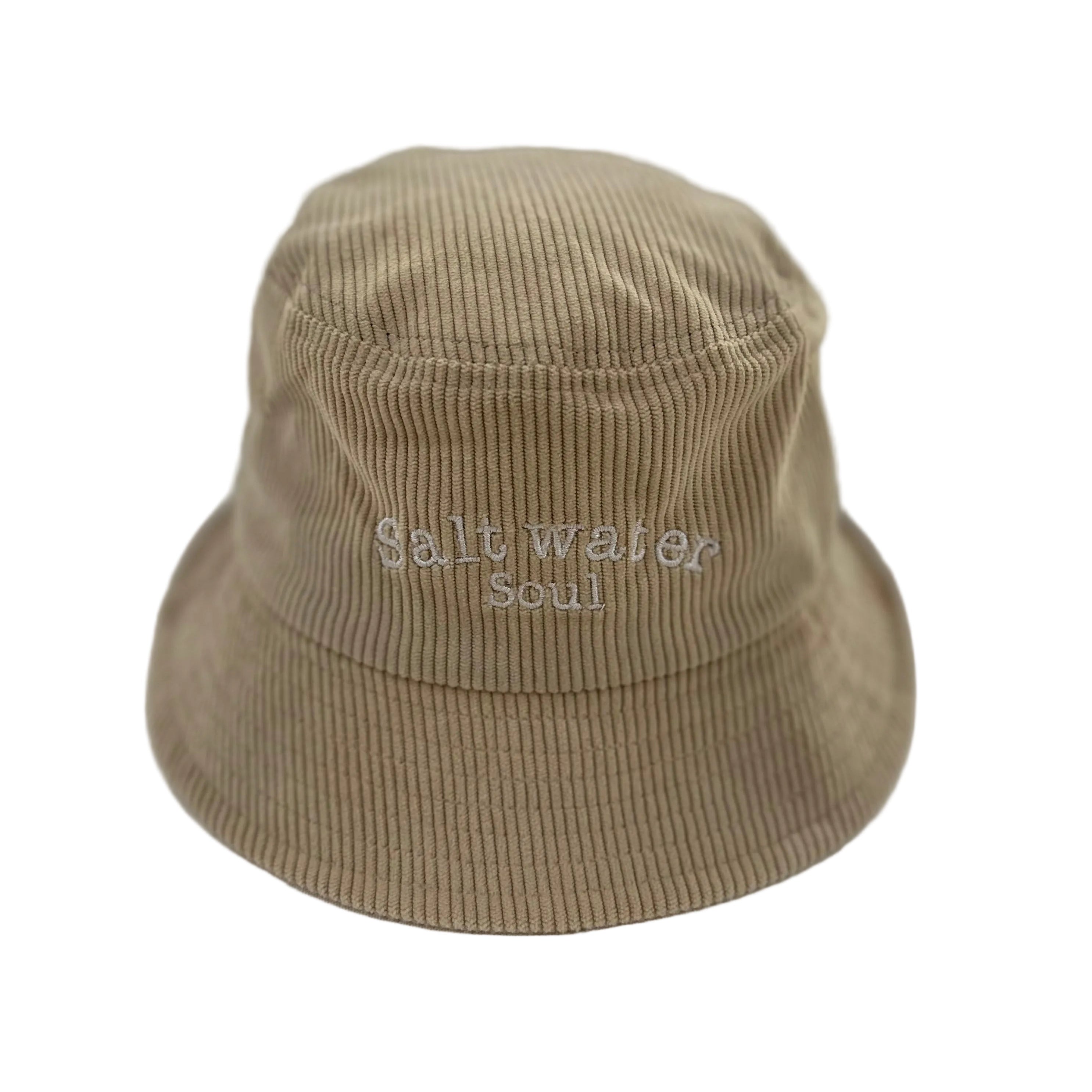 Saltwater Soul Cotton Corduroy Bucket Hat Stone - Desert to Ocean