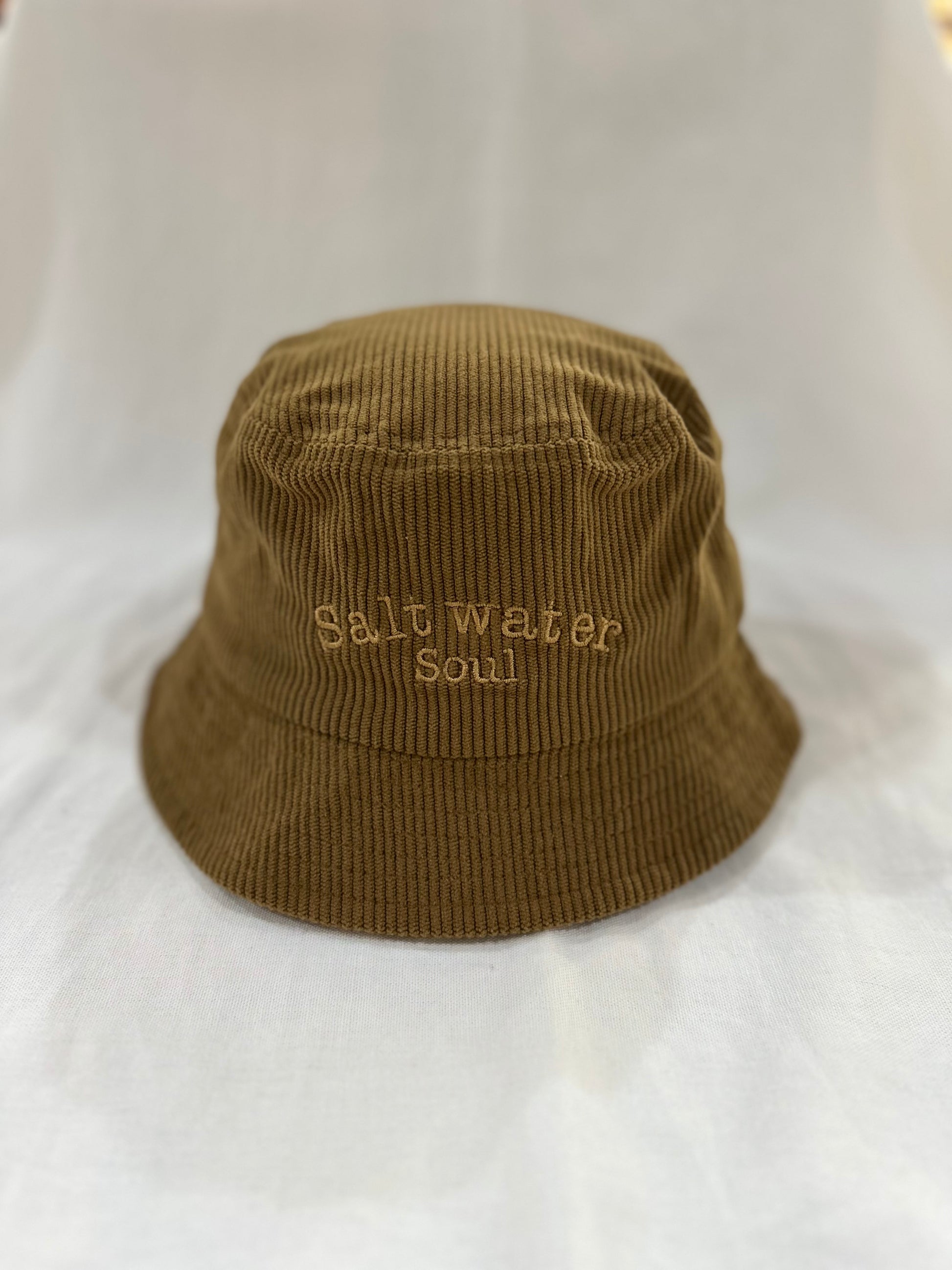 Saltwater Soul Cotton Corduroy Bucket Hat Chestnut - Desert to Ocean