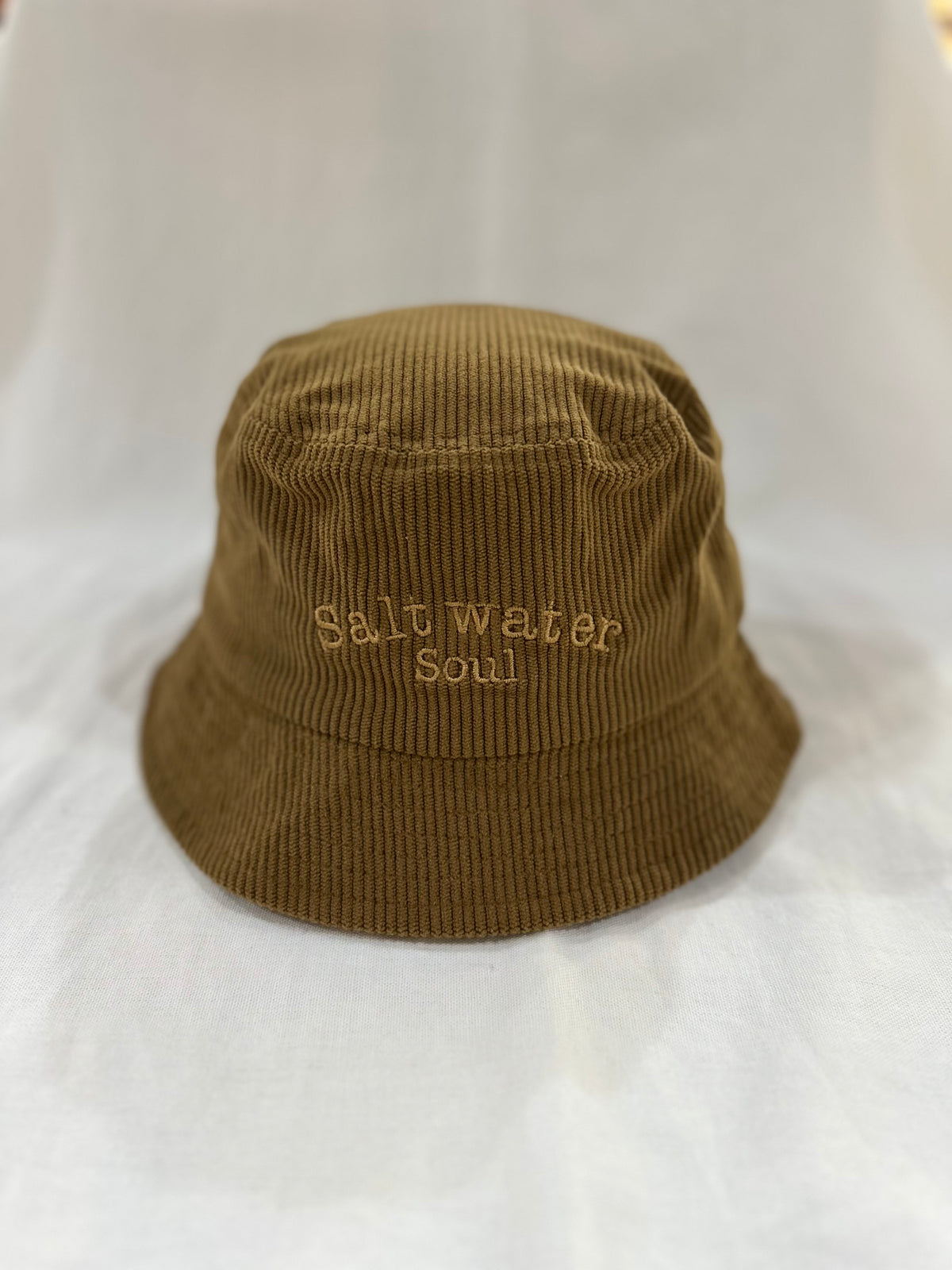 Saltwater Soul Cotton Corduroy Bucket Hat Chestnut - Desert to Ocean