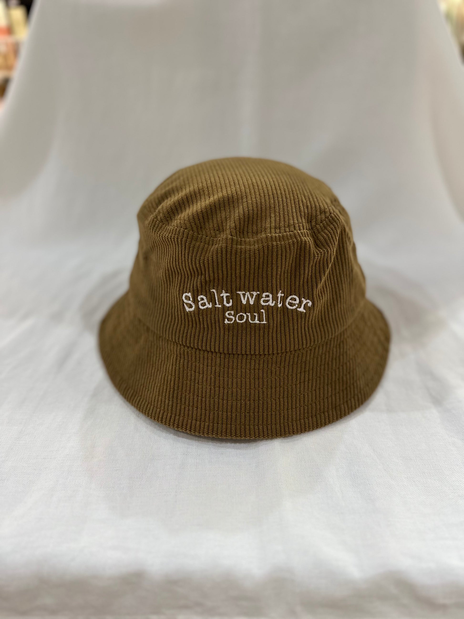 Saltwater Soul Cotton Corduroy Bucket Hat Chestnut - Desert to Ocean