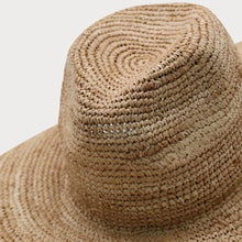 Load image into Gallery viewer, Cassis Wide Brim Straw Fedora
