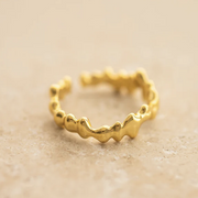 Alaia Irregular Shaped S925 Yellow Gold Plated Ring - Desert to Ocean
