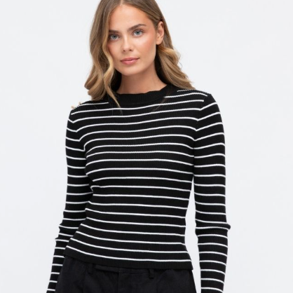 Ivory Stripes Knit