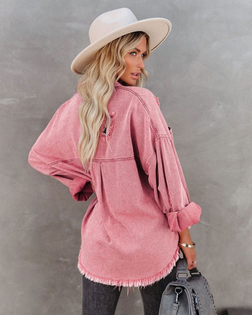 In the Fray Jacket Pink