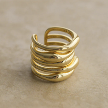 Load image into Gallery viewer, Capulet S925 Yellow Gold Plated Adjustable Ring
