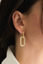 Load image into Gallery viewer, Cindy CZ S925 Yellow Gold Plated Sterling Silver Drop Earrings
