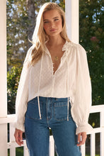 Load image into Gallery viewer, Embroidered White Clara Blouse
