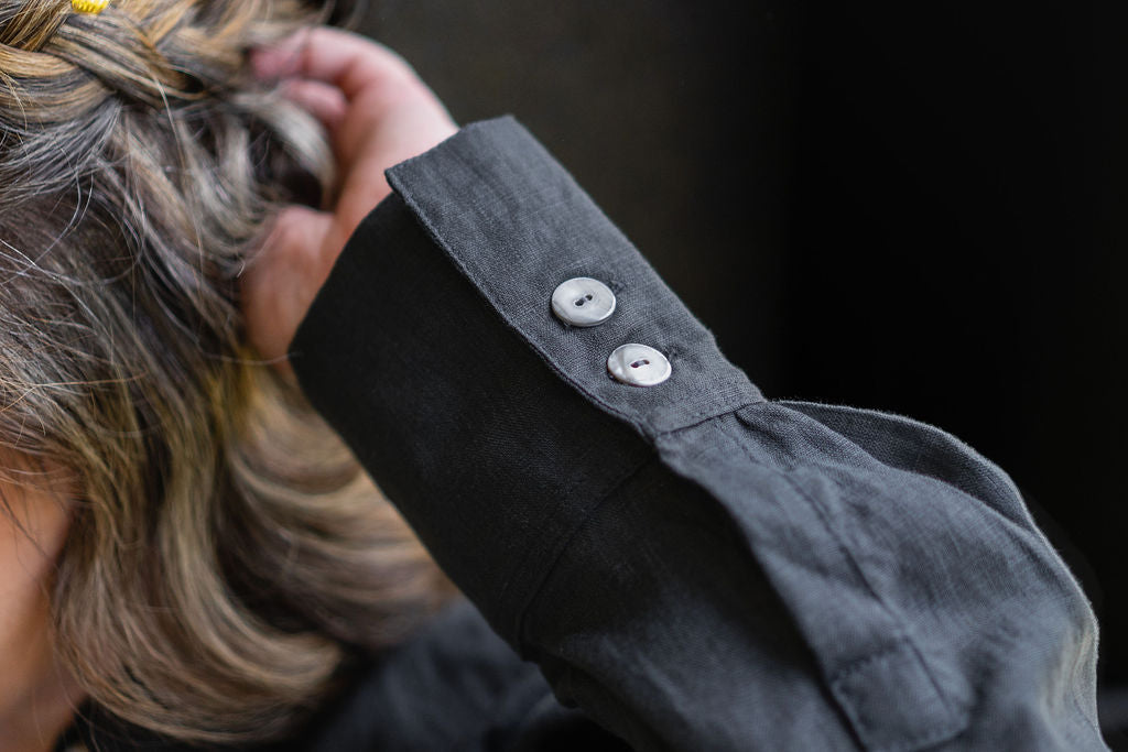 Harper Oversized Linen Shirt Driftwood