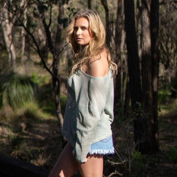 Shoreline Slouch Knit Seafoam