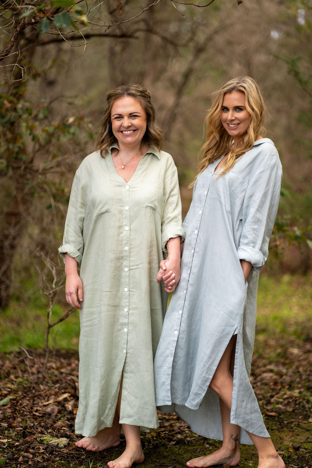 Dune Maxi Shirtdress Seafoam