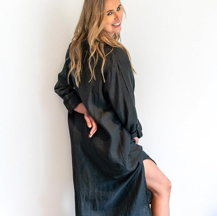 Dune Maxi Shirtdress Driftwood