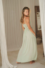 Load image into Gallery viewer, Solare Maxi Slip Dress Seafoam
