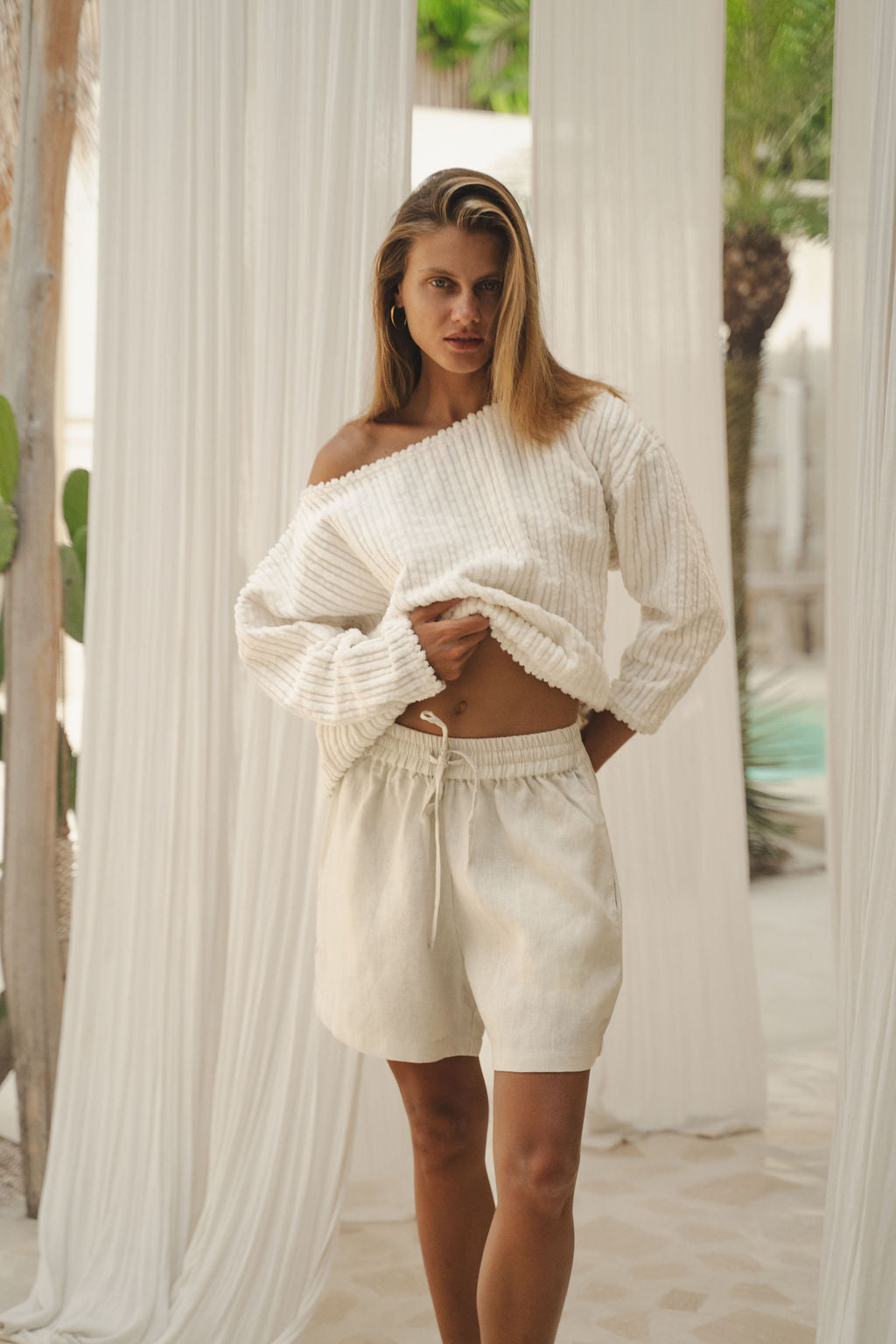 Inji Slouch Knit Natural - Desert to Ocean