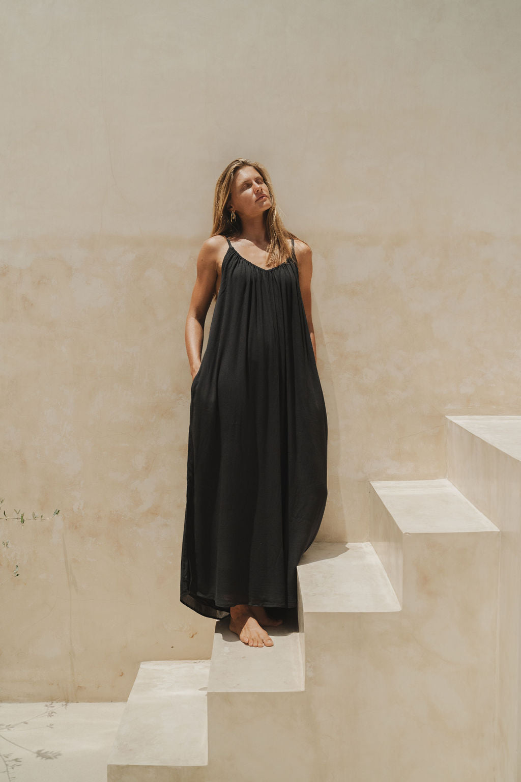 Solare Maxi Slip Dress Driftwood
