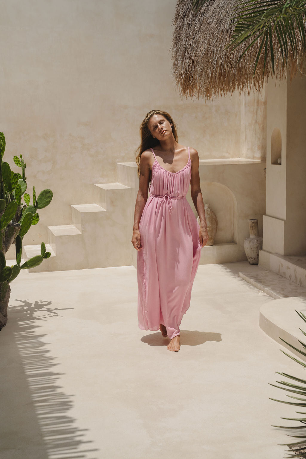 Solare Ecovero Maxi Slip Dress Gelato