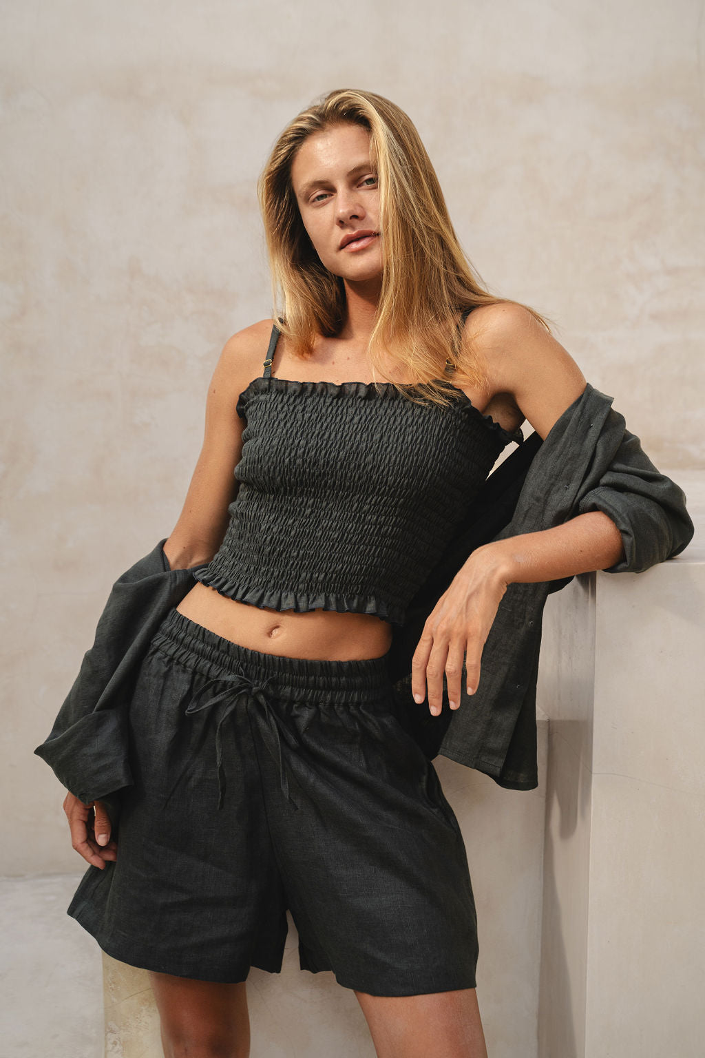 Cocos Linen Top Driftwood