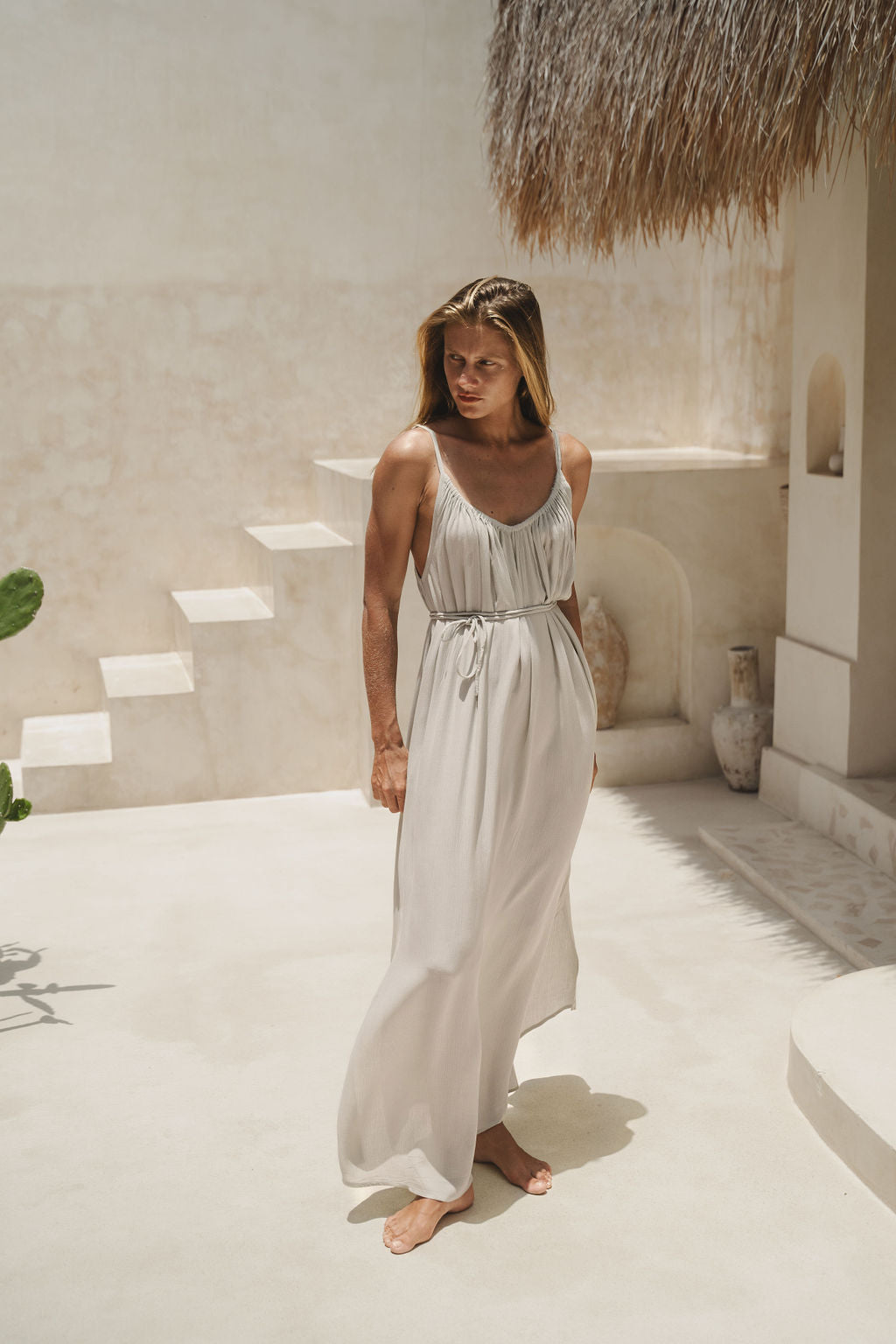 Solare Maxi Slip Dress Dune